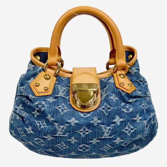 Louis Vuitton Pleaty Denim Monogram Blue Tote Gently Used Condition Circa 2006 - Picture 2 of 13